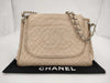 CHANEL Caviar Skin Beige Shoulder Bag
