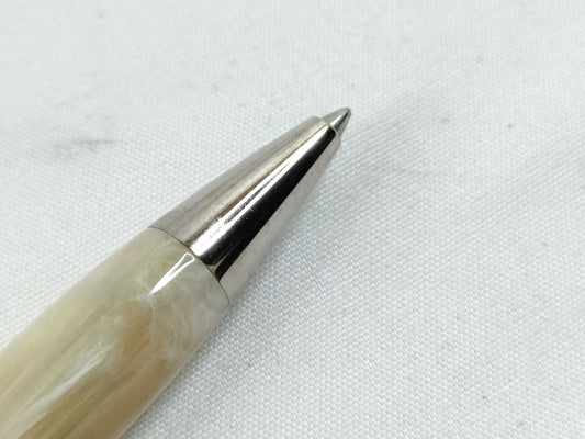 VISCONTI Knock Ballpoint Pen, Marble White x Silver, Pens & Fountain Pens