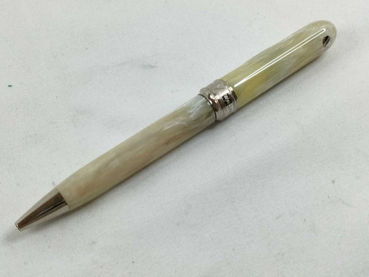 VISCONTI Knock Ballpoint Pen, Marble White x Silver, Pens & Fountain Pens