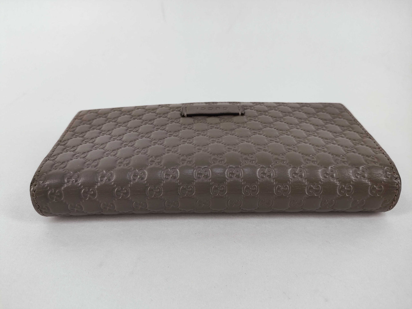 GUCCI Guccissima Gucci Micro Guccissima Bi-fold Long Wallet Leather Gray 449396 Wallet
