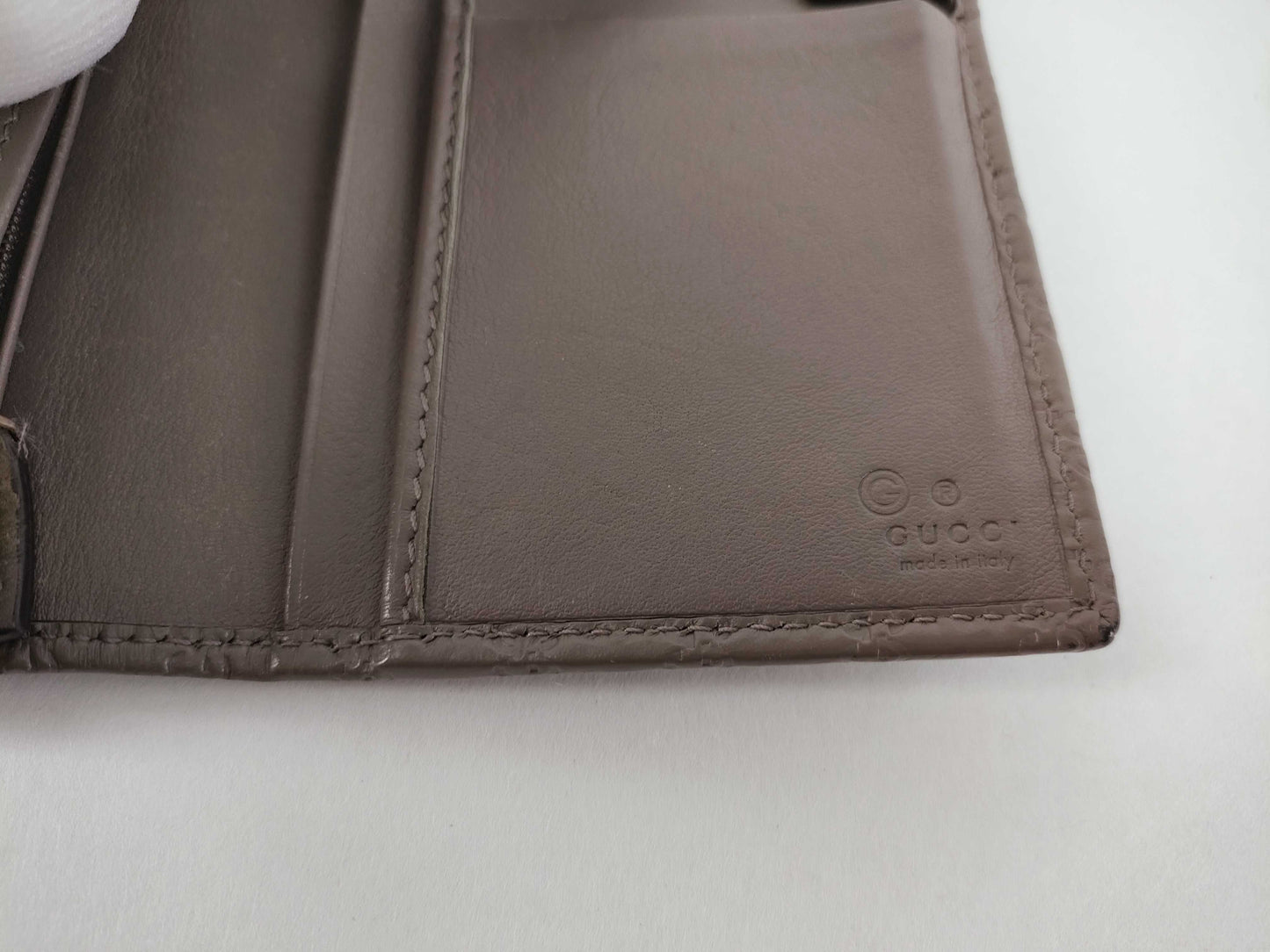 GUCCI Guccissima Gucci Micro Guccissima Bi-fold Long Wallet Leather Gray 449396 Wallet