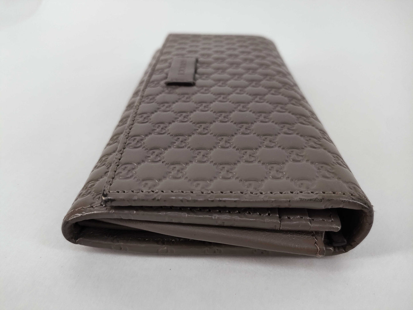 GUCCI Guccissima Gucci Micro Guccissima Bi-fold Long Wallet Leather Gray 449396 Wallet