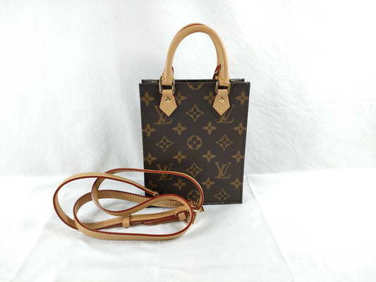 LOUIS VUITTON Monogram LV Petite Sac Plat M81295 RFID Enabled Handbag