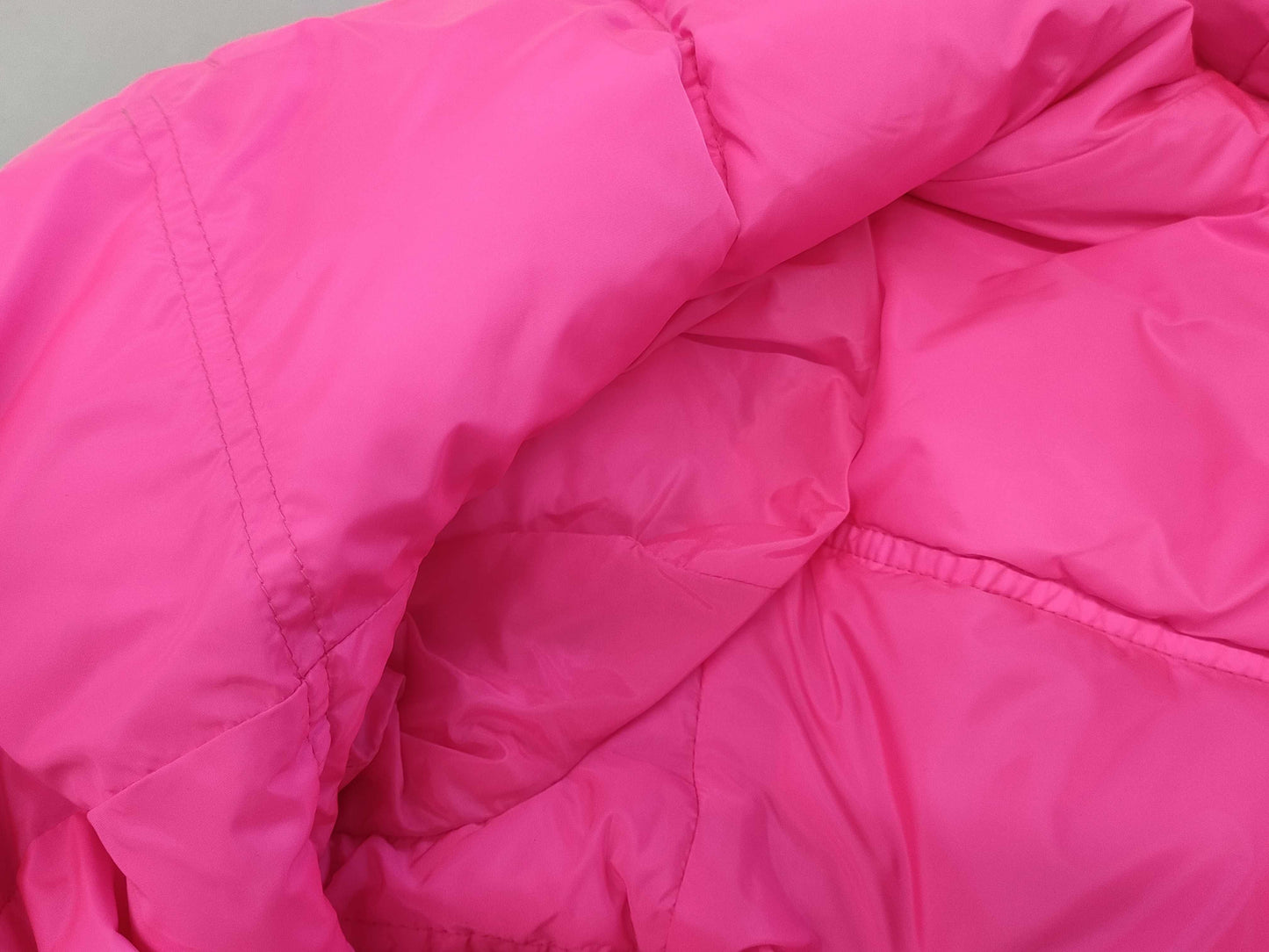 PRADA Triangle Logo Down Jacket, Pink, Recent Model