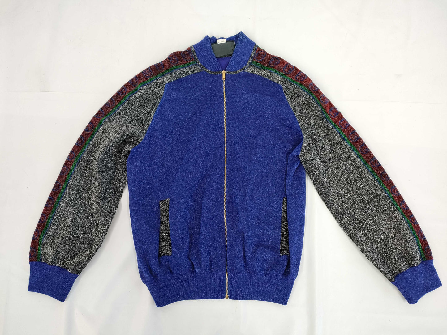 GUCCI GG logo interlocking logo glitter jersey top jacket