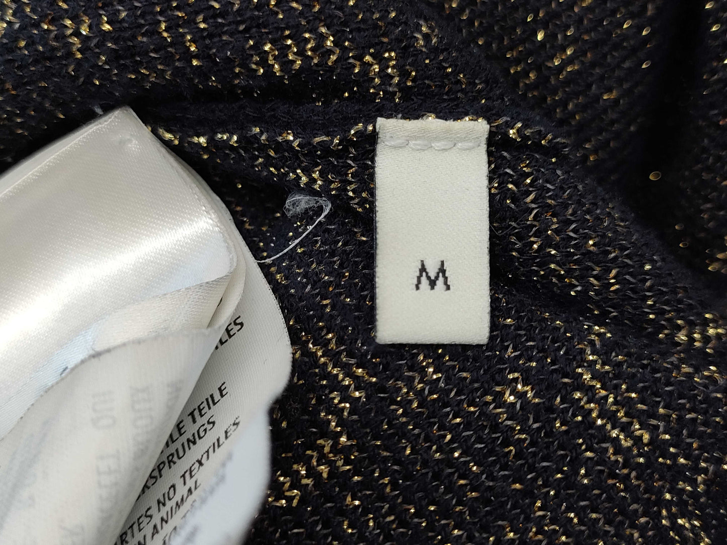 GUCCI GG Cardigan Knit, Excellent Condition, Lamé, Gold