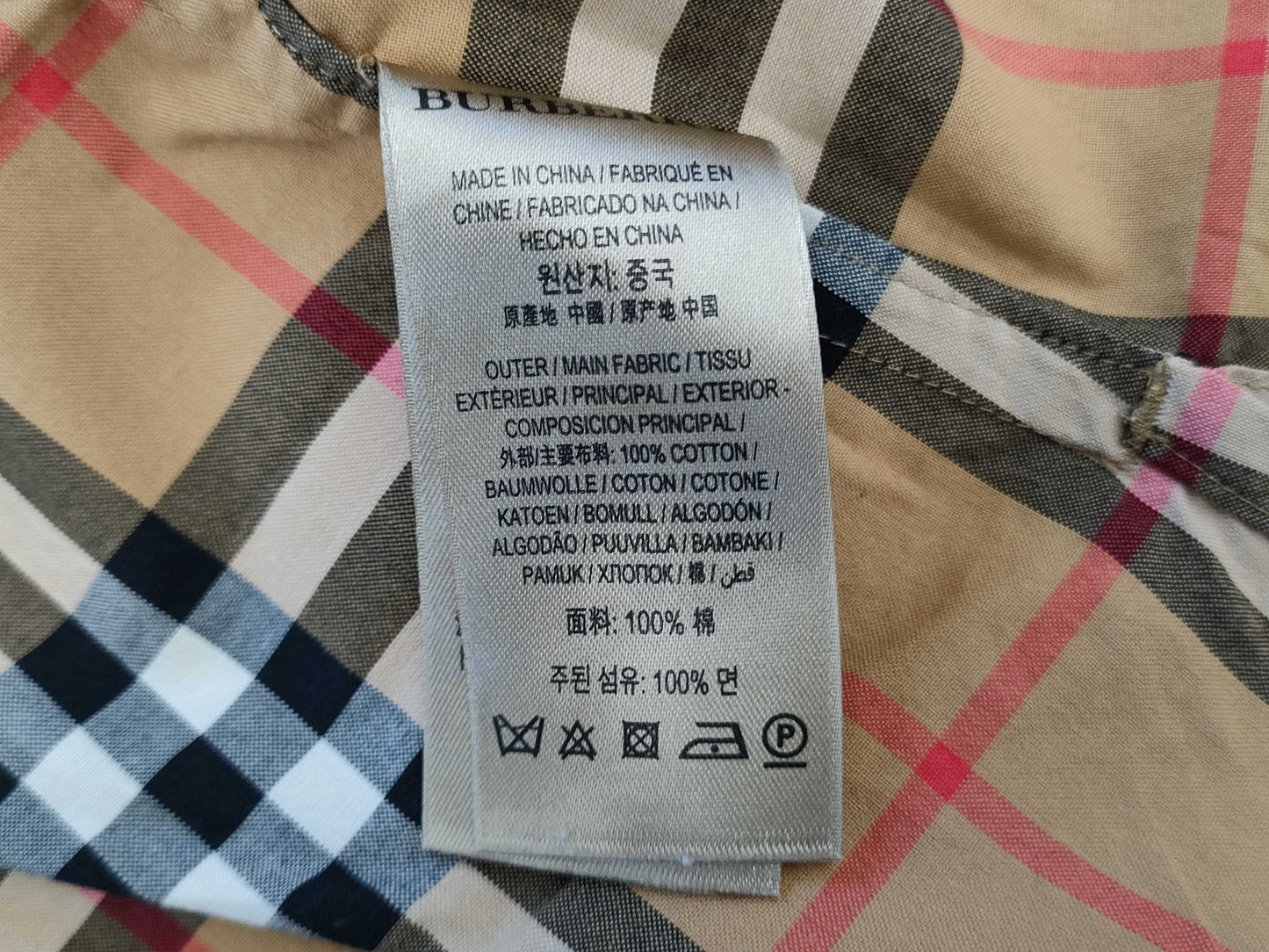 BURBERRY Nova Check Current Tag Shirt Men's Size 8 Shirt