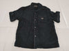 PRADA Men's Triangle Logo Terry Cloth Terry Shirt with Triangle Logo Plate, Black, NFC Tag, QR Code Tag, Size Small