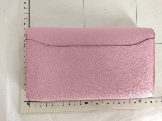 HERMES Constance To-Go Long Wallet with Z Stamp, Epsom Leather, Silver Hardware