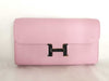 HERMES Constance To-Go Long Wallet with Z Stamp, Epsom Leather, Silver Hardware