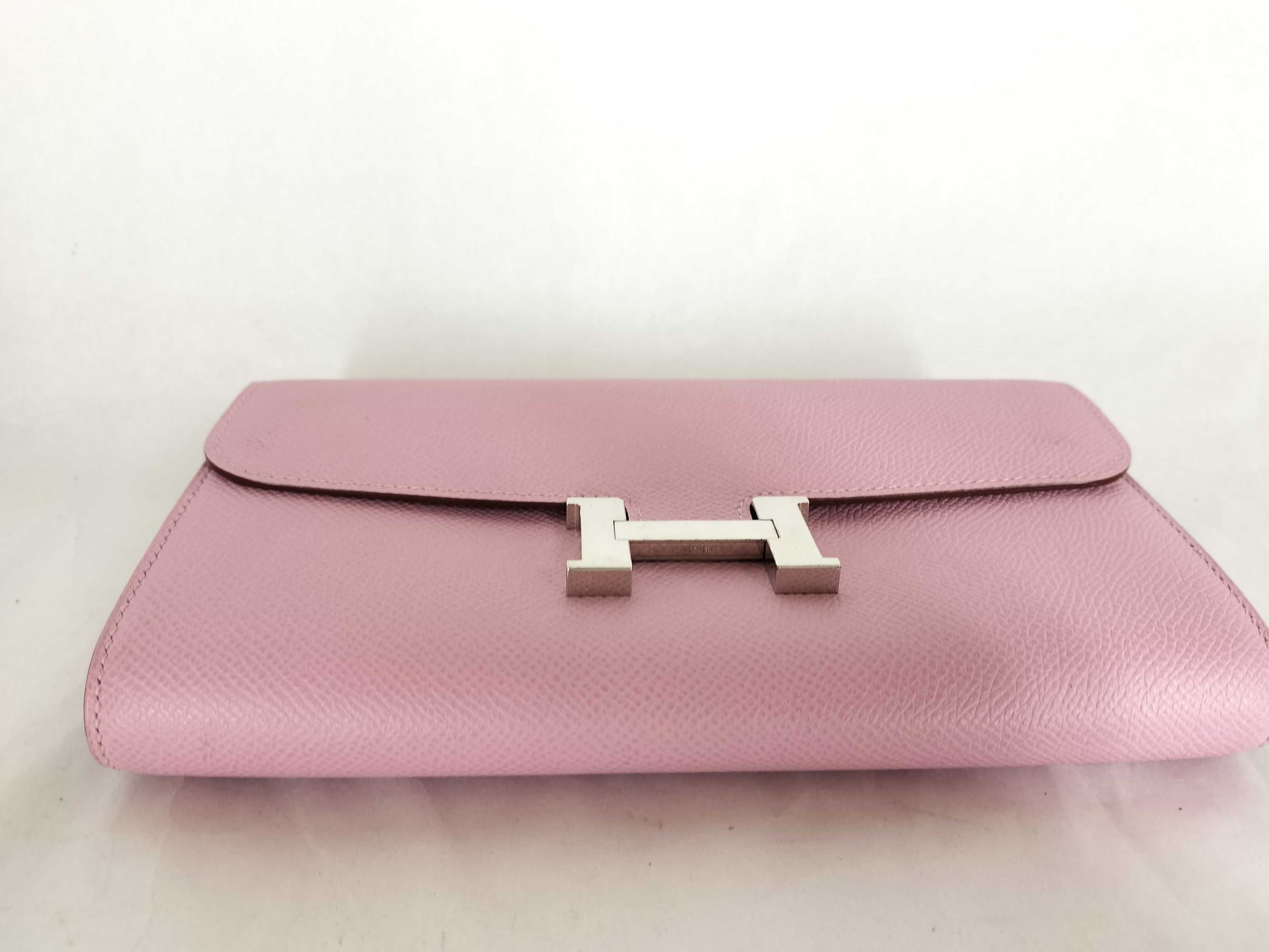 HERMES Constance To-Go Long Wallet with Z Stamp, Epsom Leather, Silver Hardware
