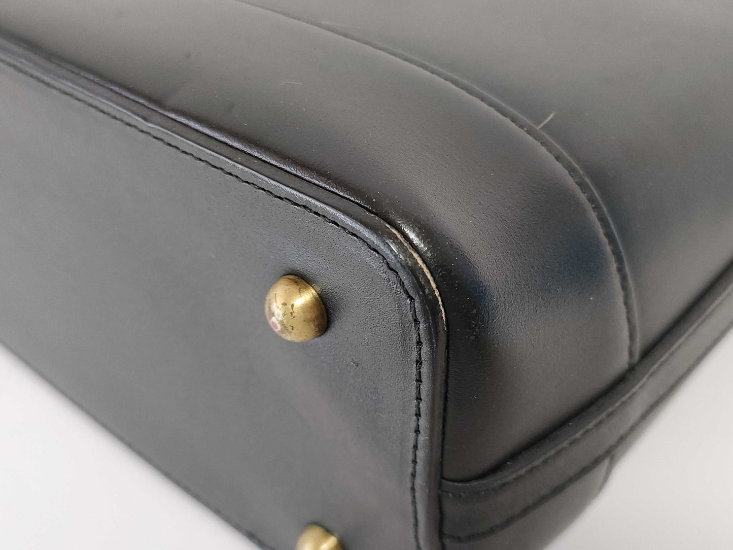 BURBERRY Black Leather Handbag Z6129 Handbag