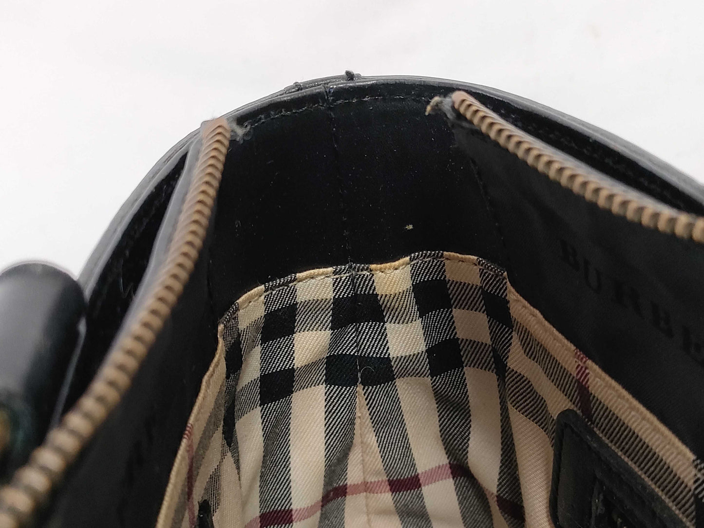 BURBERRY Black Leather Handbag Z6129 Handbag