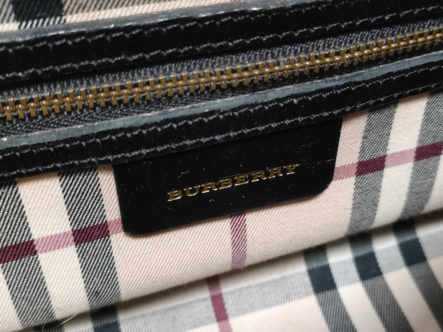 BURBERRY Black Leather Handbag Z6129 Handbag