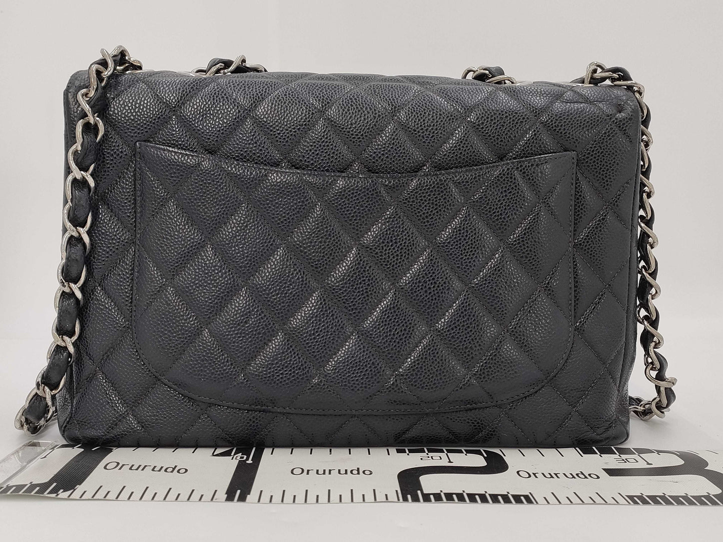 CHANEL Deca Matelasse 30 Chain Shoulder Bag with Turnlock Caviar Skin