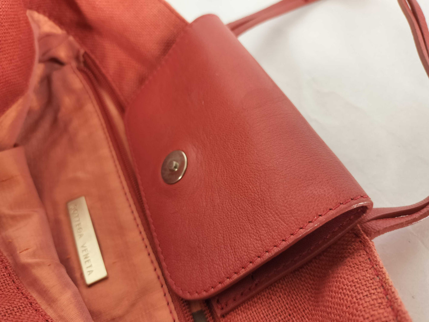 BOTTEGA VENETA Bottega Canvas Leather Handbag