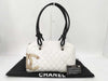 CHANEL Cambon Line White Bag Warranty 9848691 Handbag