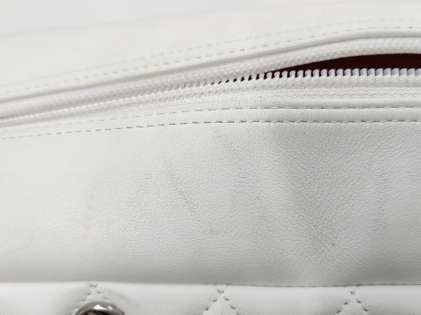 CHANEL Cambon Line White Bag Warranty 9848691 Handbag