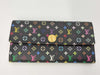 LOUIS VUITTON LV Portefeuille Sarah Multicolor Black M93747 Wallet with Box