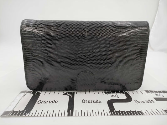 GUCCI Lizard Shoulder Bag with Hook and Loop Closure