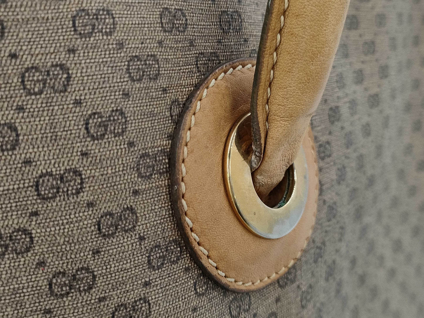 GUCCI Micro GG Brown Tote Bag