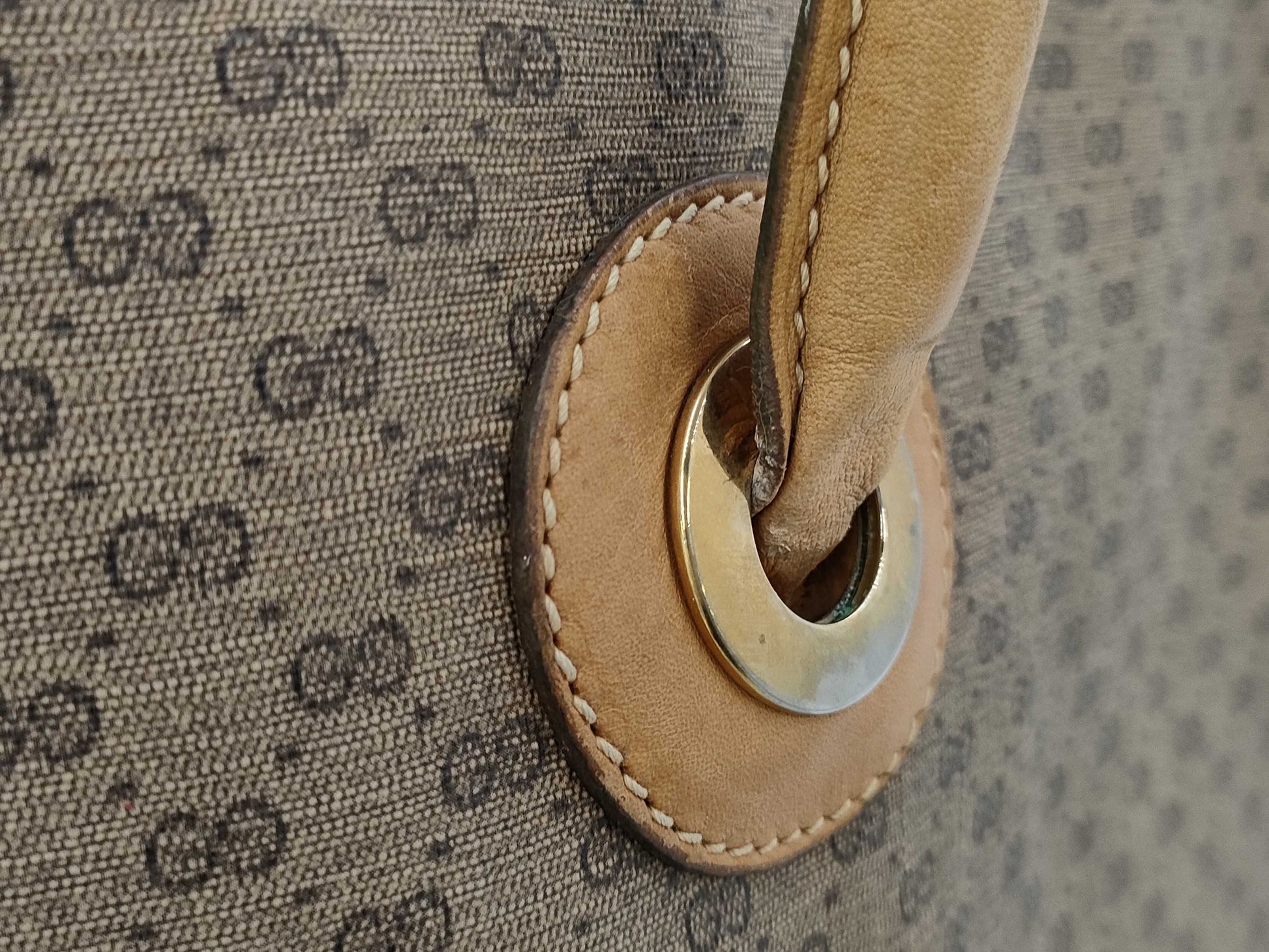 GUCCI Micro GG Brown Tote Bag