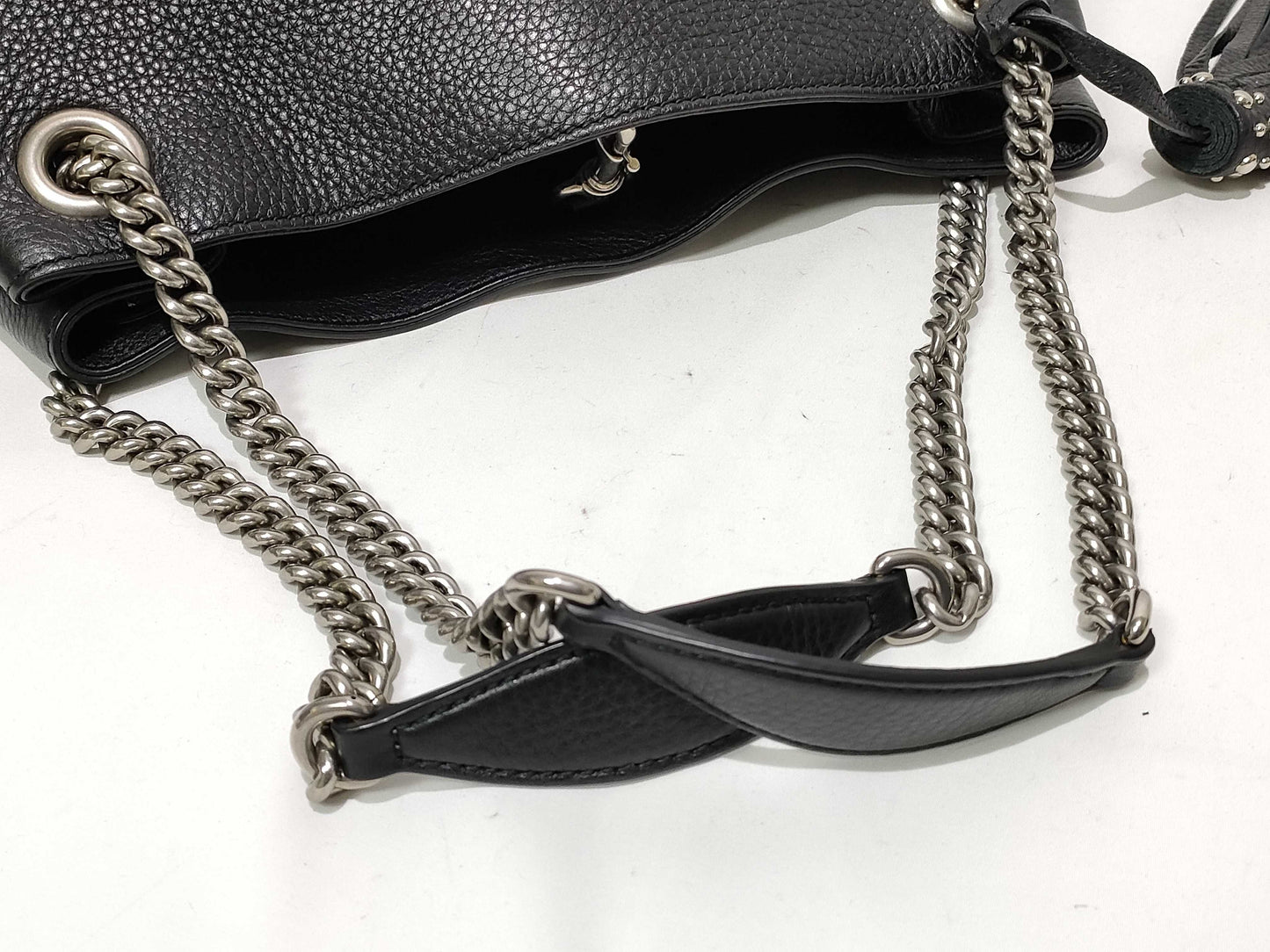 GUCCI Studded Leather Soho Chain Tote Bag