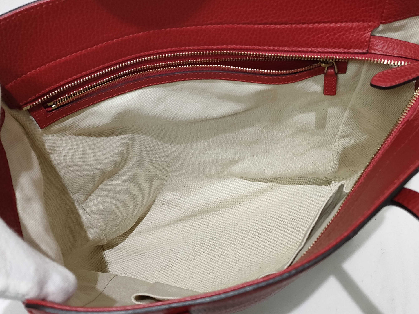 GUCCI Swing Leather Tote Bag