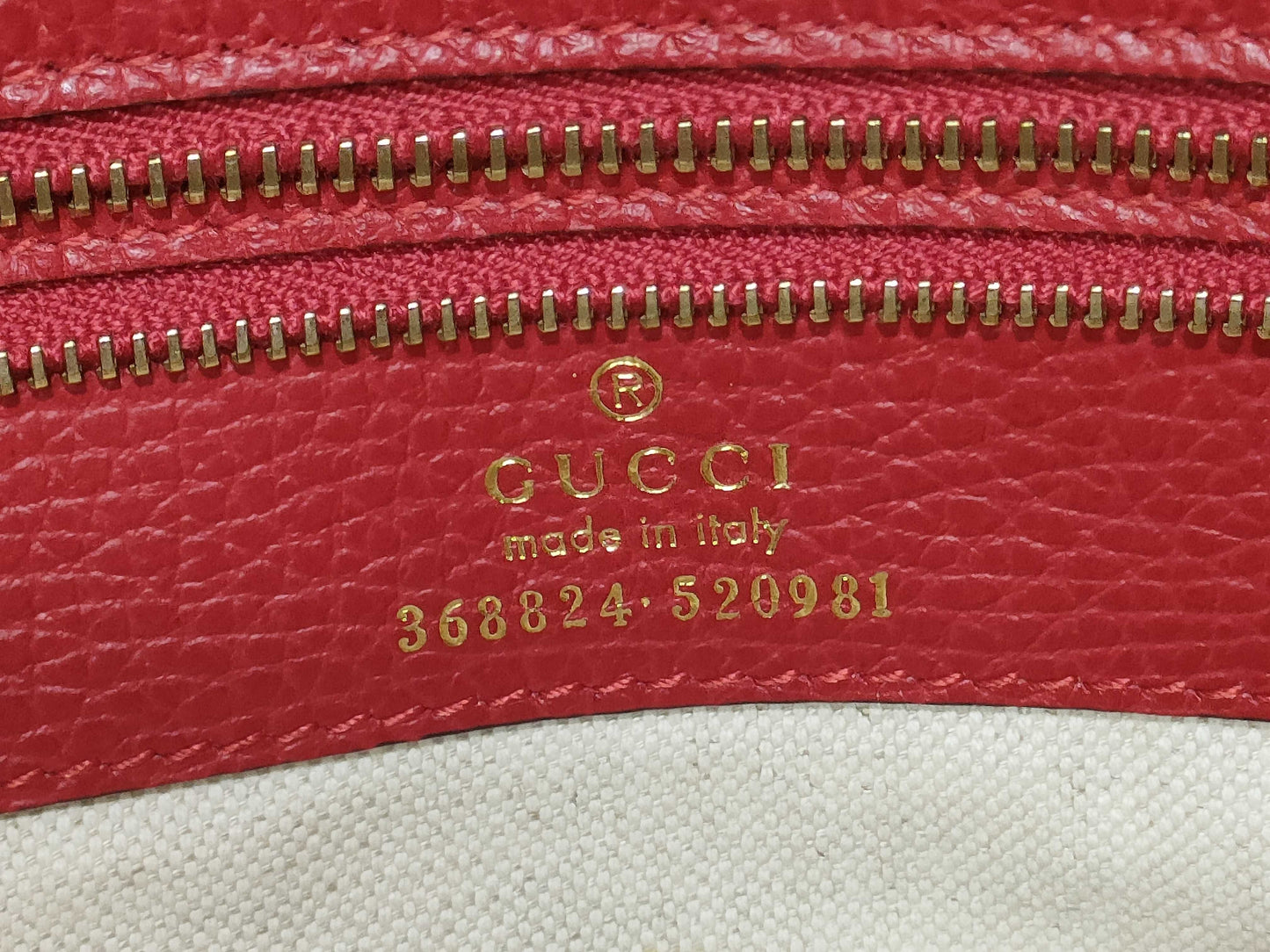 GUCCI Swing Leather Tote Bag