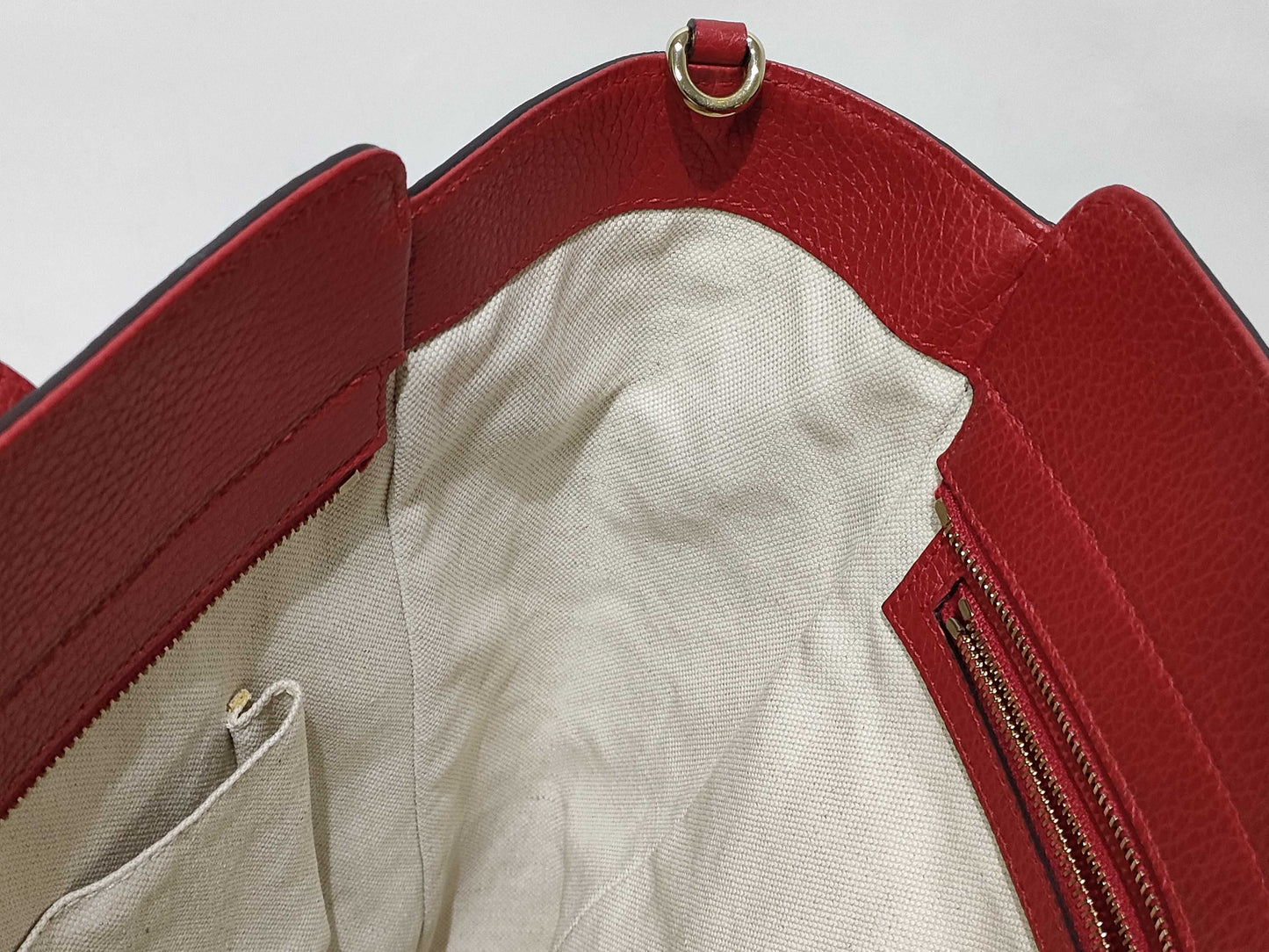GUCCI Swing Leather Tote Bag