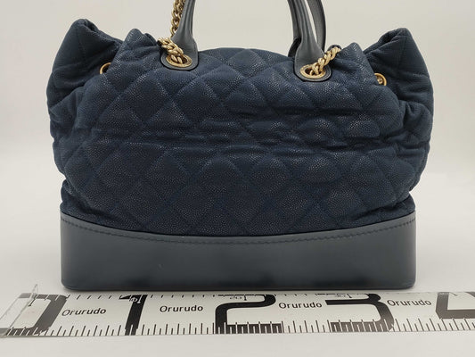 CHANEL Matelasse 2-way Chain Shoulder Bag in Navy Caviar Skin, Item #18