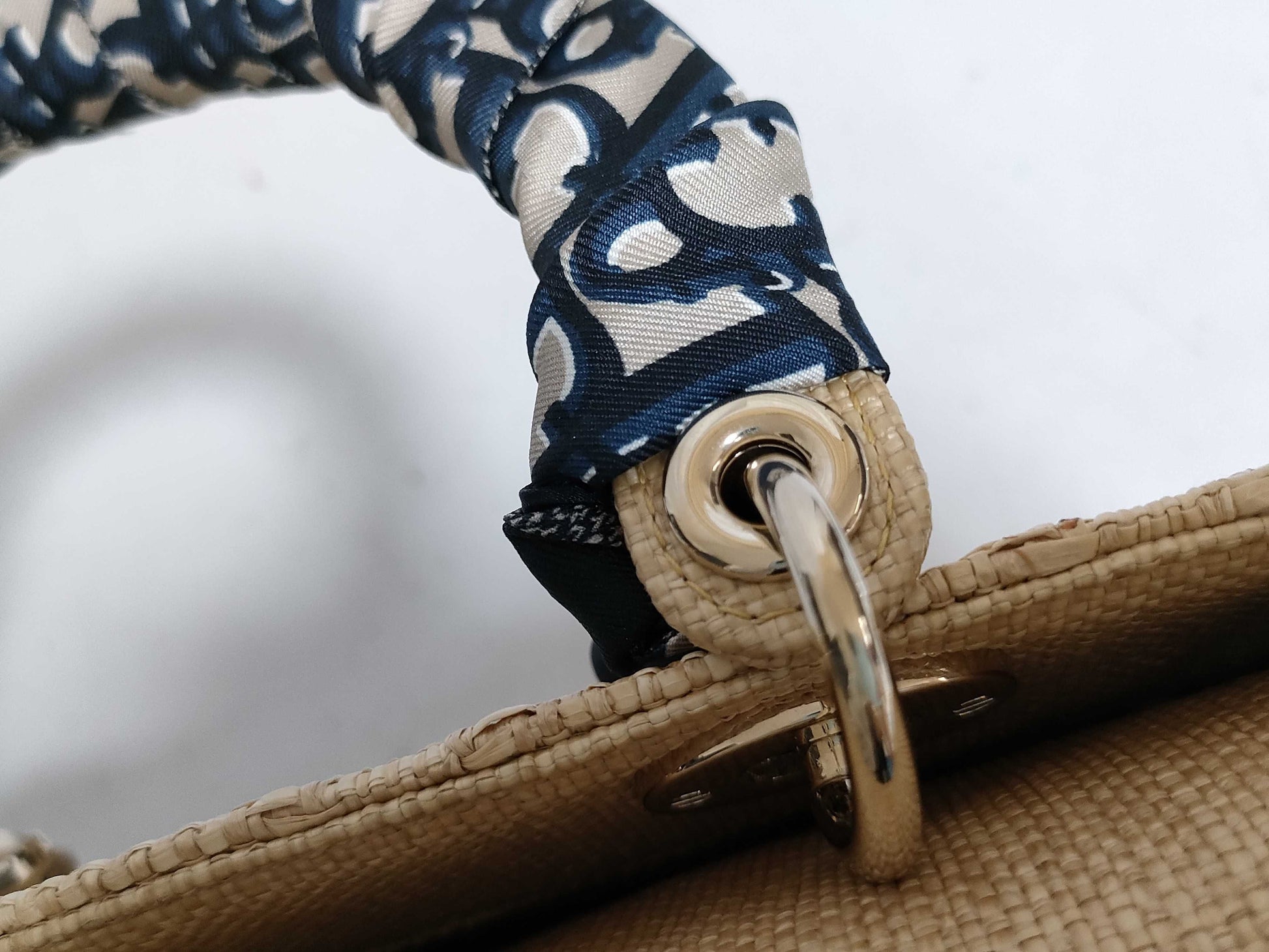 Dior Lady Delight Medium Cannage Raffia Handbag