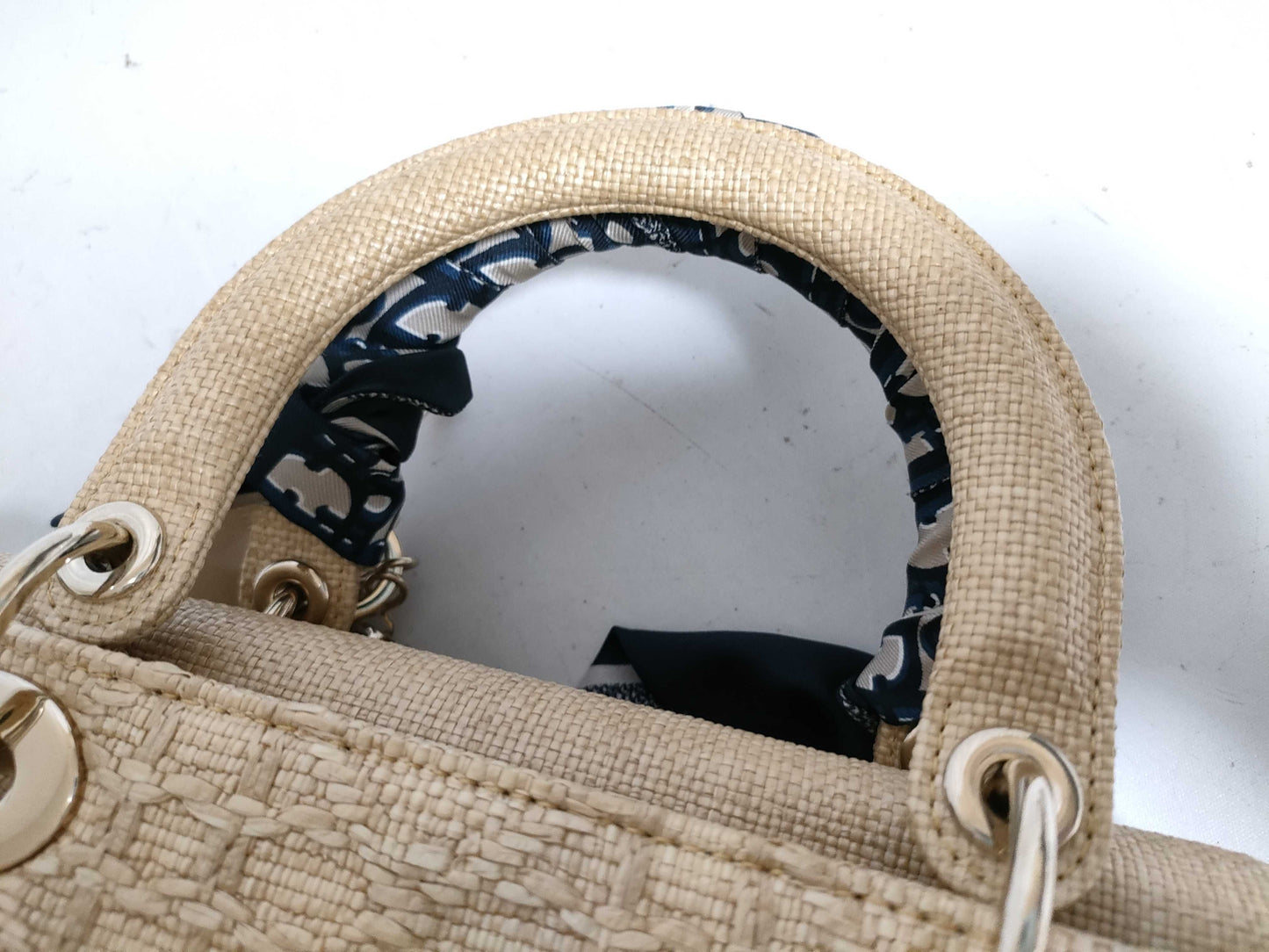 Dior Lady Delight Medium Cannage Raffia Handbag