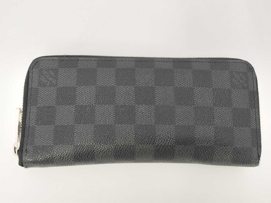 LOUIS VUITTON LV Damier Graphite Zippy Wallet Vertical N63095 Wallet