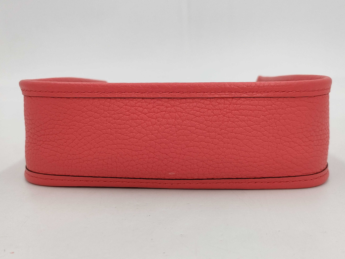 HERMES Evelyn TPM Amazon Rose Texas Taurillon Clemence Leather Shoulder Bag with Silver Hardware and B Stamp