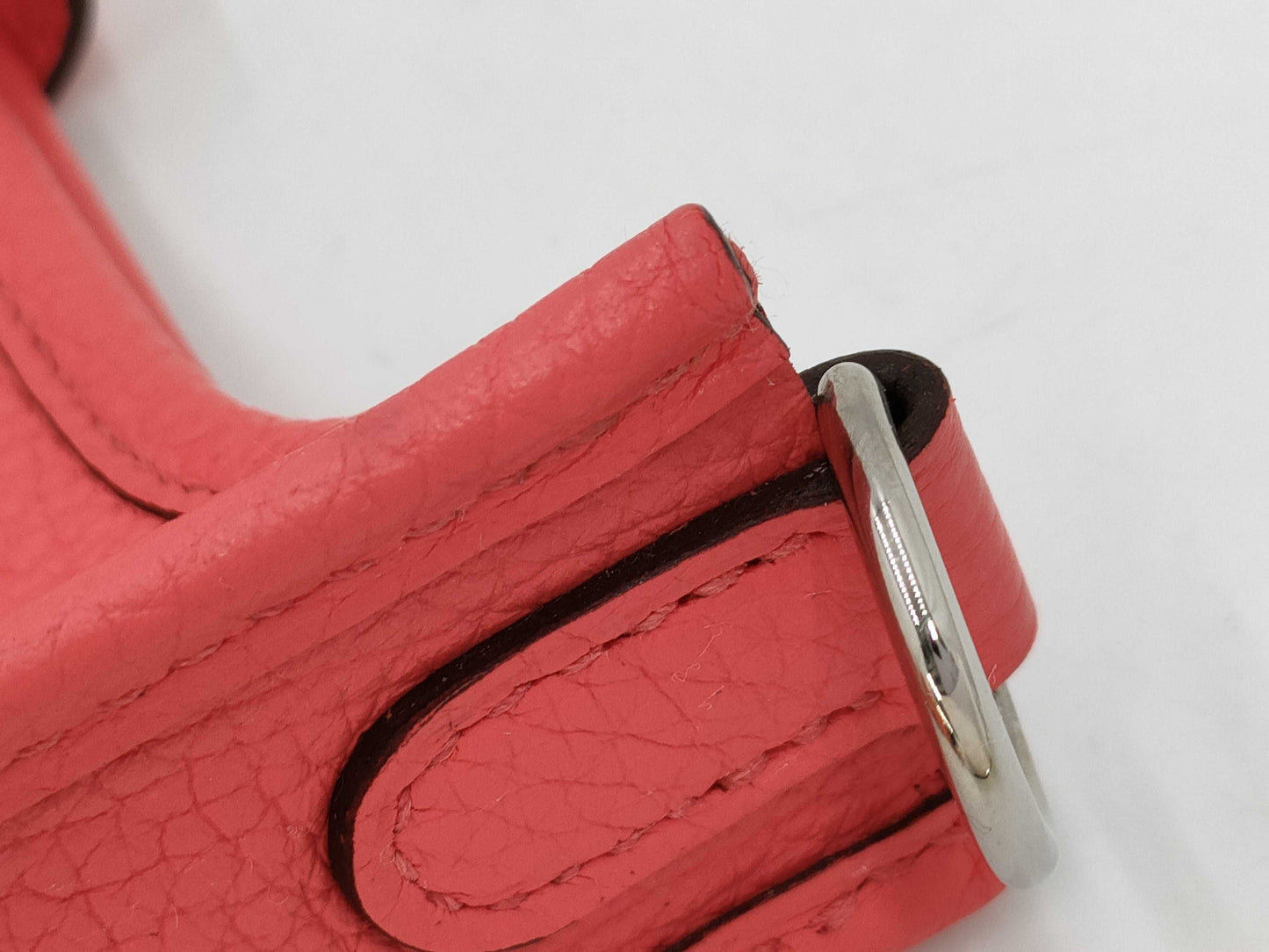 HERMES Evelyn TPM Amazon Rose Texas Taurillon Clemence Leather Shoulder Bag with Silver Hardware and B Stamp