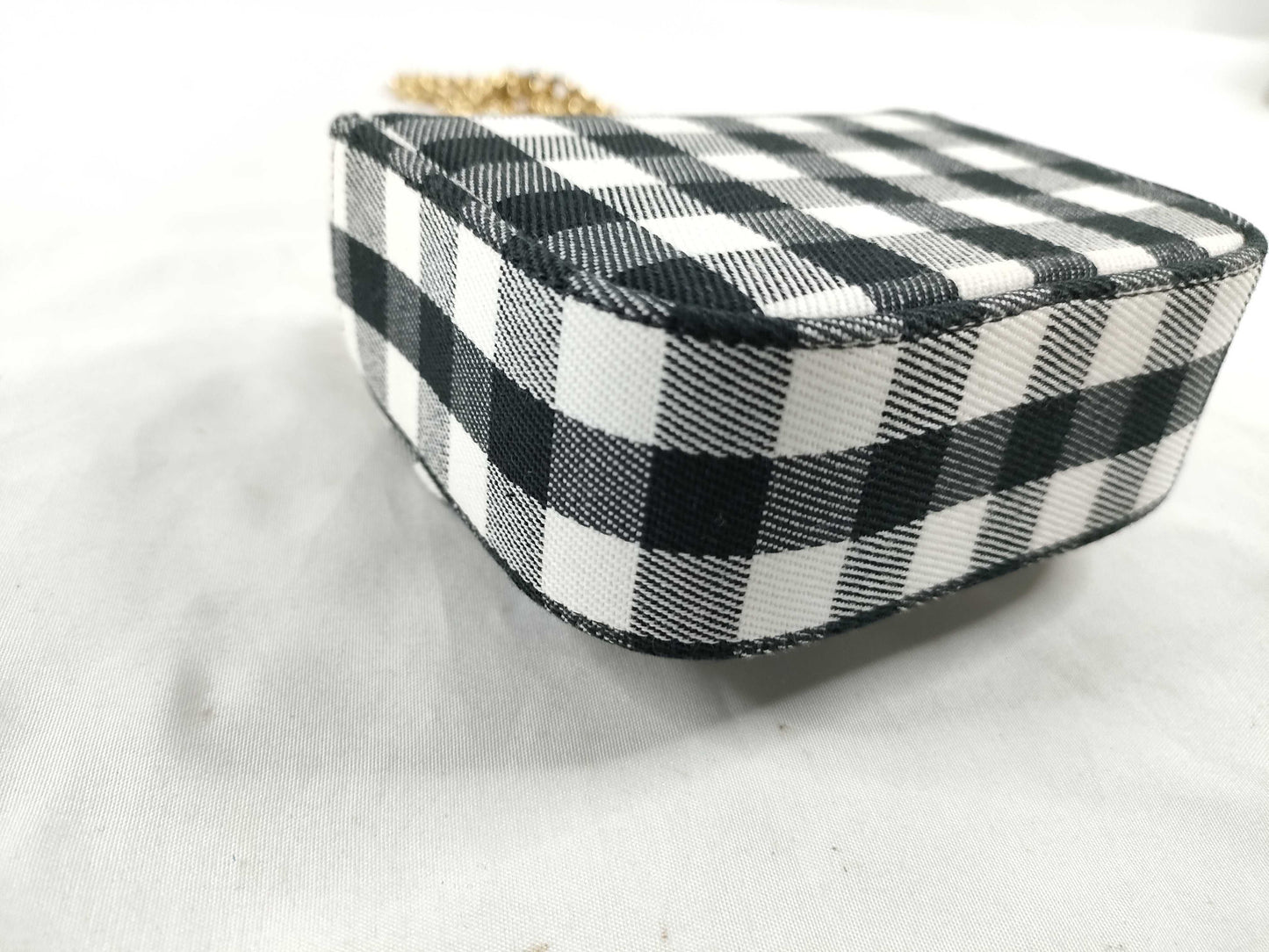 CELINE Triomphe Canvas Gingham Check Shoulder Bag