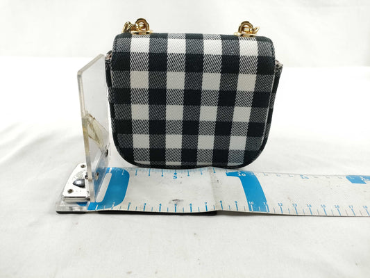 CELINE Triomphe Canvas Gingham Check Shoulder Bag