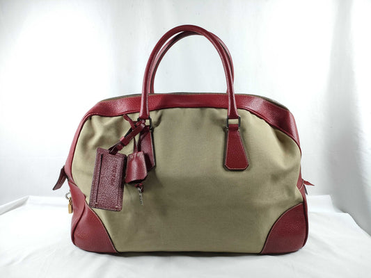 PRADA Canvas x Saffiano Boston Bag Boston Bag