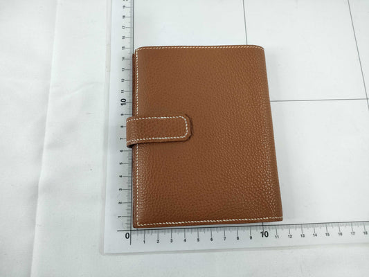 HERMES Leather Jura Wallet Engraved □E Wallet