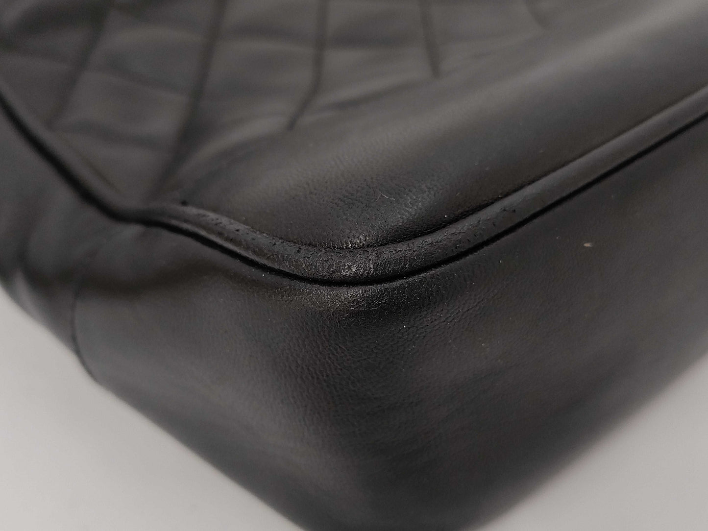 CHANEL Lambskin Matelasse Ball Charm Chain Shoulder Bag Black G Hardware Tote Bag
