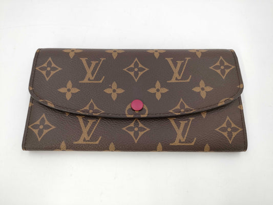 LOUIS VUITTON LOUIS VUITTON Monogram Portefeuille Emily Fuchsia Wallet