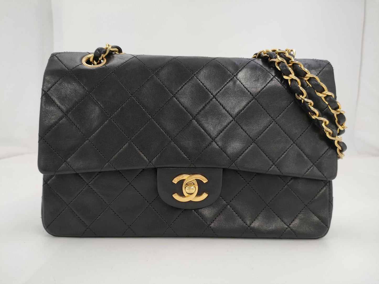 CHANEL Shoulder Bag W Flap Black No. 0 Bag