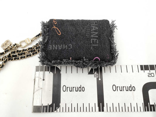 CHANEL Matelasse Denim Chain Shoulder Bag, 32 Series, with G Card