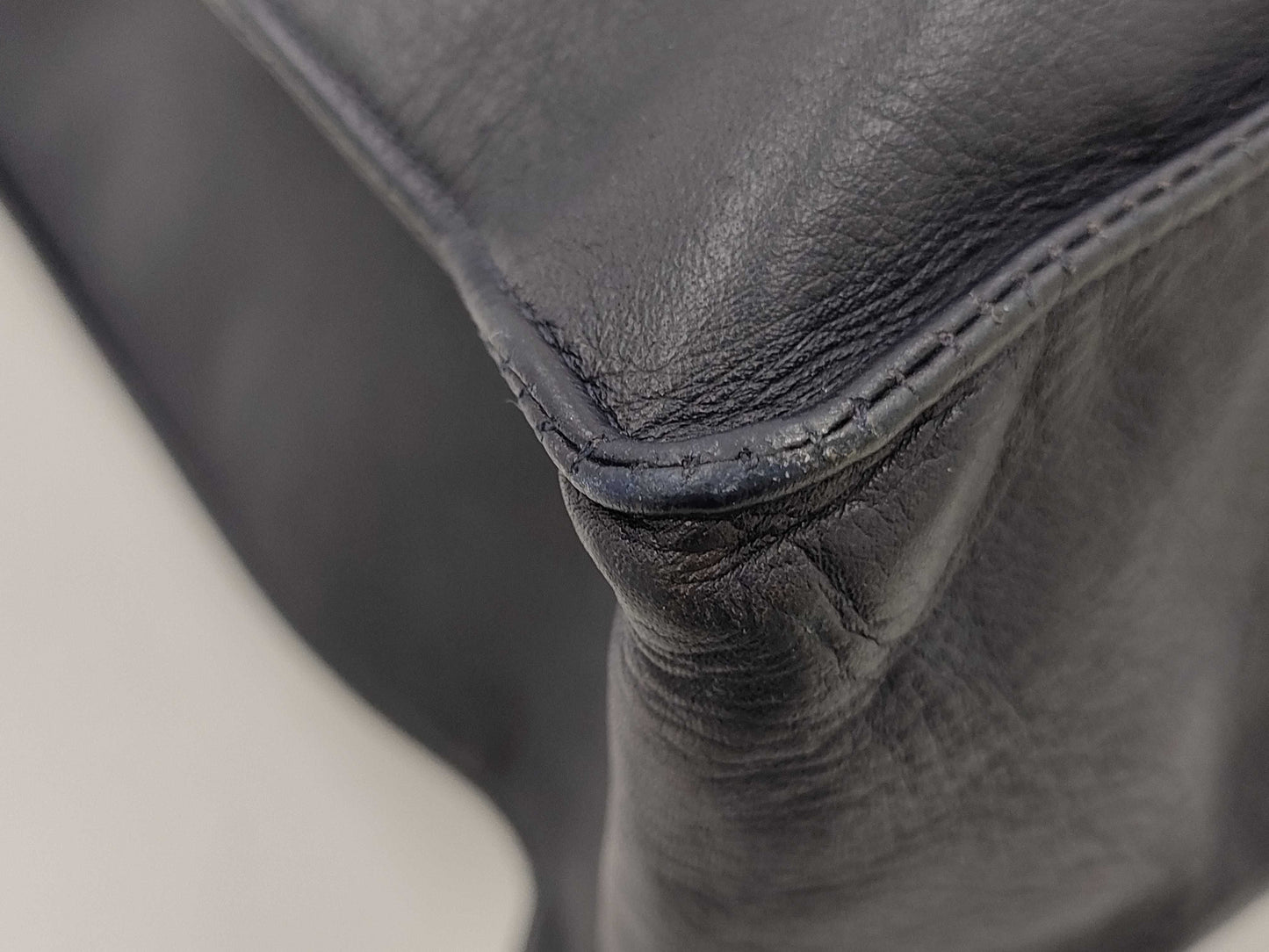 CHANEL Deca Coco Lamb Chain Shoulder Bag, Navy, with Serial Number Seal, No. 2, Tote Bag