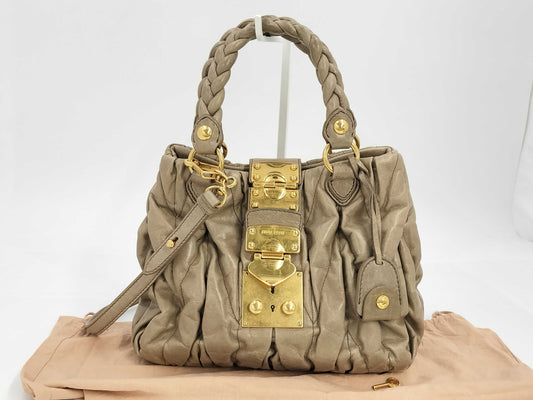 Miu Miu Matelasse 2-Way Shoulder Bag/Handbag