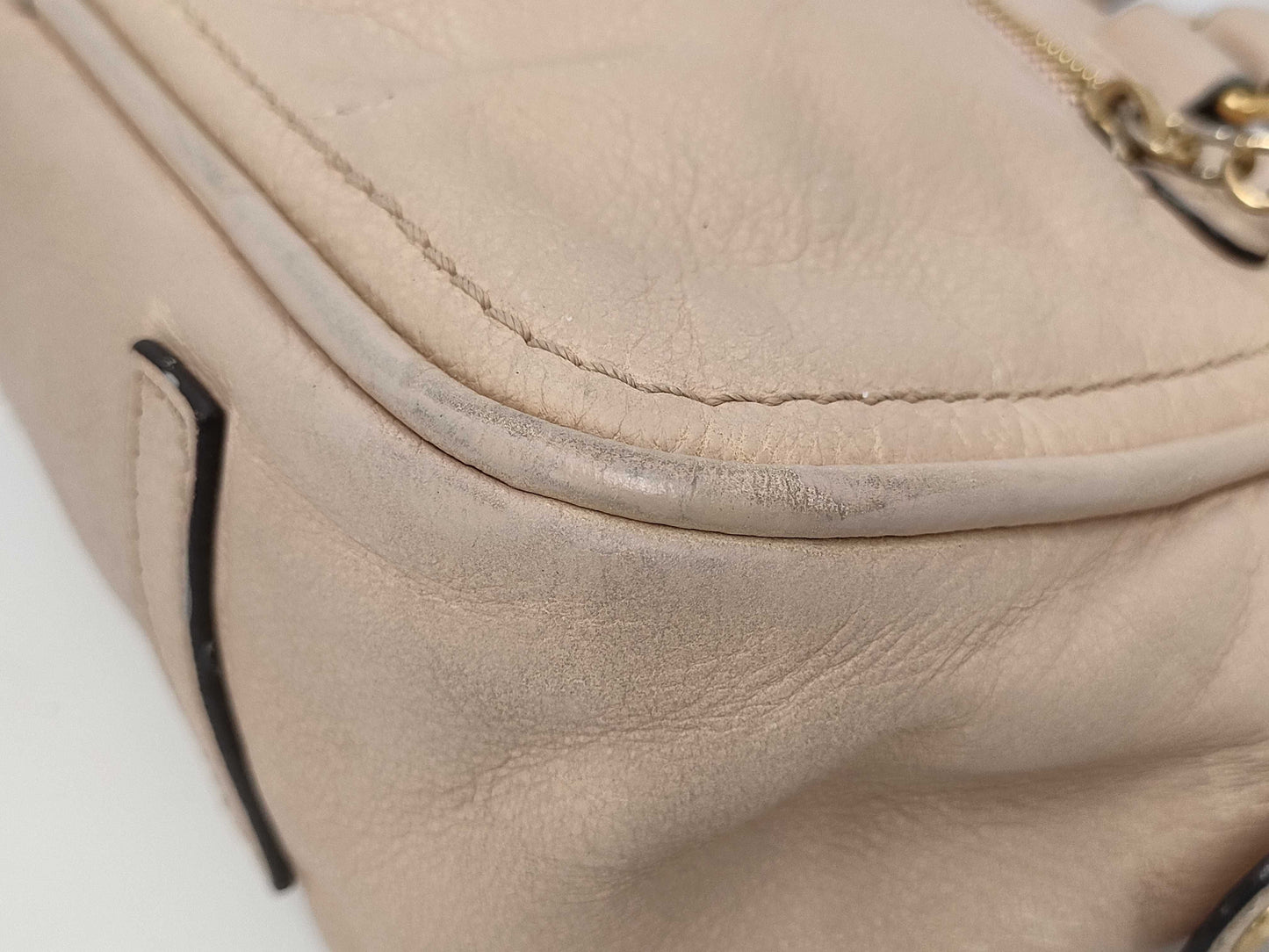 LOEWE Anagram Leather Beige Handbag