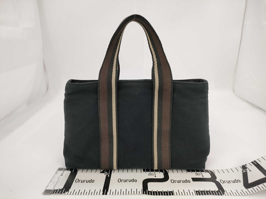 HERMES Troca Horizontal PM Canvas Black Handbag