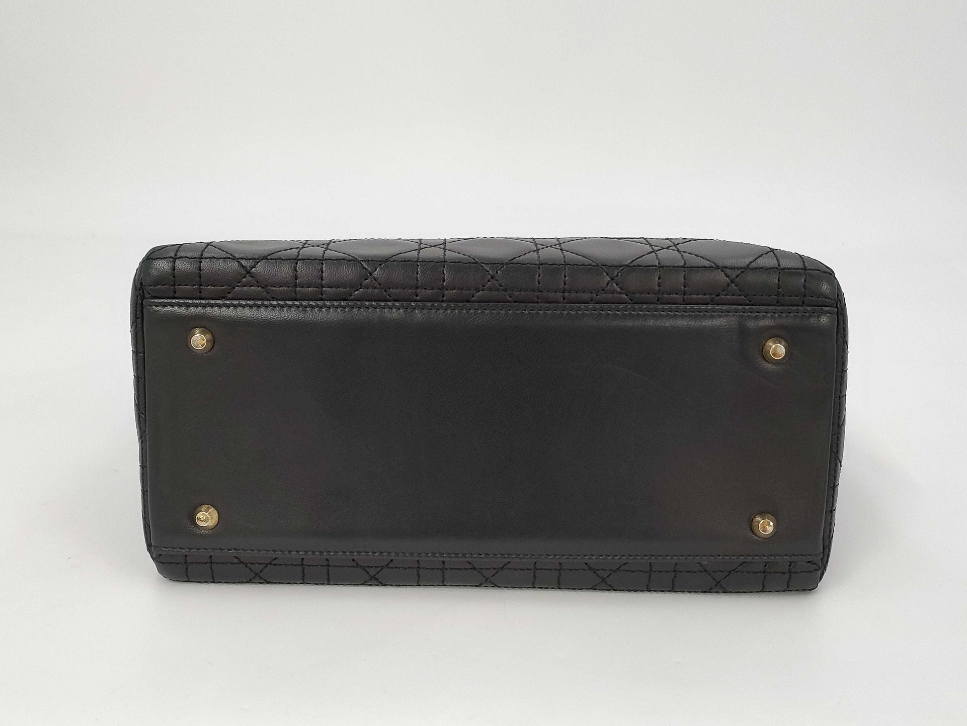 Dior Christian Dior Lady Dior Medium Leather Black Handbag