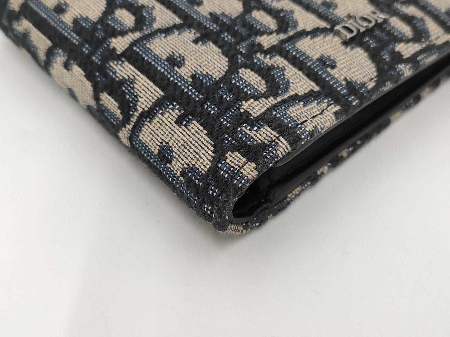 Dior Christian Dior Oblique Bifold Wallet Jacquard Beige x Black Wallet